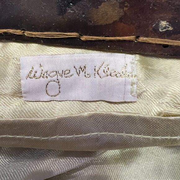 Vintage Wayne M. Kleski Katherine's Collection Gold Sequin Velvet Flower Clutch - Picture 7 of 15